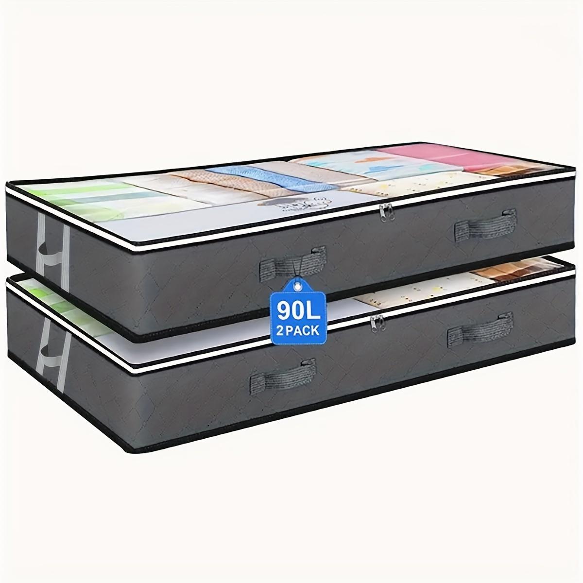 

Контейнеры для хранения под кроватью, вместительное хранилище для одеял, пыленепроницаемое, экономящее место, удобное решение для организации шкафа под кроватью