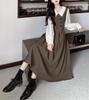 Long Dress for Shirt Layered Long Midi Dress Commuting Photo [Yhsuoxfd] Women, Dress, Look, Sleeves, Length, A-Line, Elegant, Figure-Flattering,