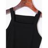2025 Summer Women's Clothing K-style Minimalist Pure Color Elegance Square Collar Pullover Sleeveless Silm Stretch Plaid Short Vest