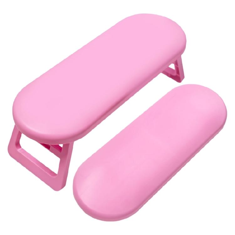 

Convenient Nail Art Enthusiast s Foldable Hand Rest Plastic Hand Pillow Arm Support for Precise Manicure Work рожевий