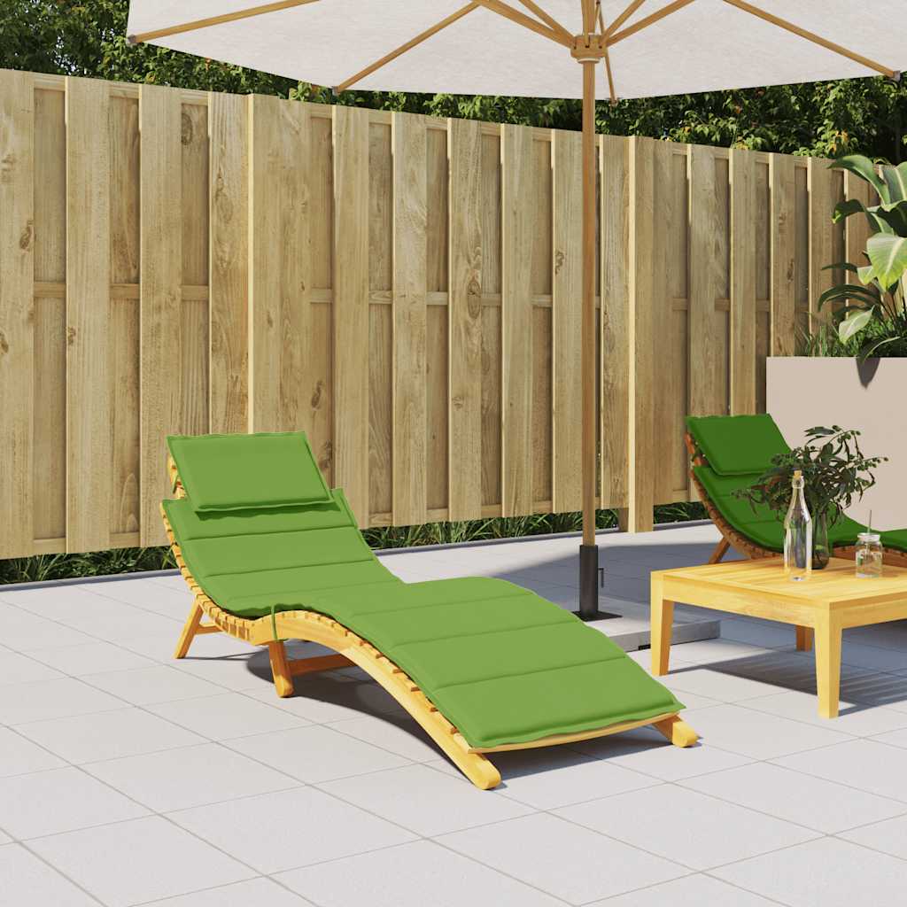 Sun Lounger Cushion, Green Melange, 186X58X3 Cm, Fabric