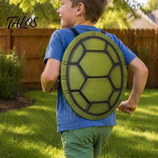 Kids Party Turtle Shell Costume for Kids, Halloween Ninja Cosplay Accessory, Wearable Tortoise EVA Backpack Prop Dress Up, Festival Carnival