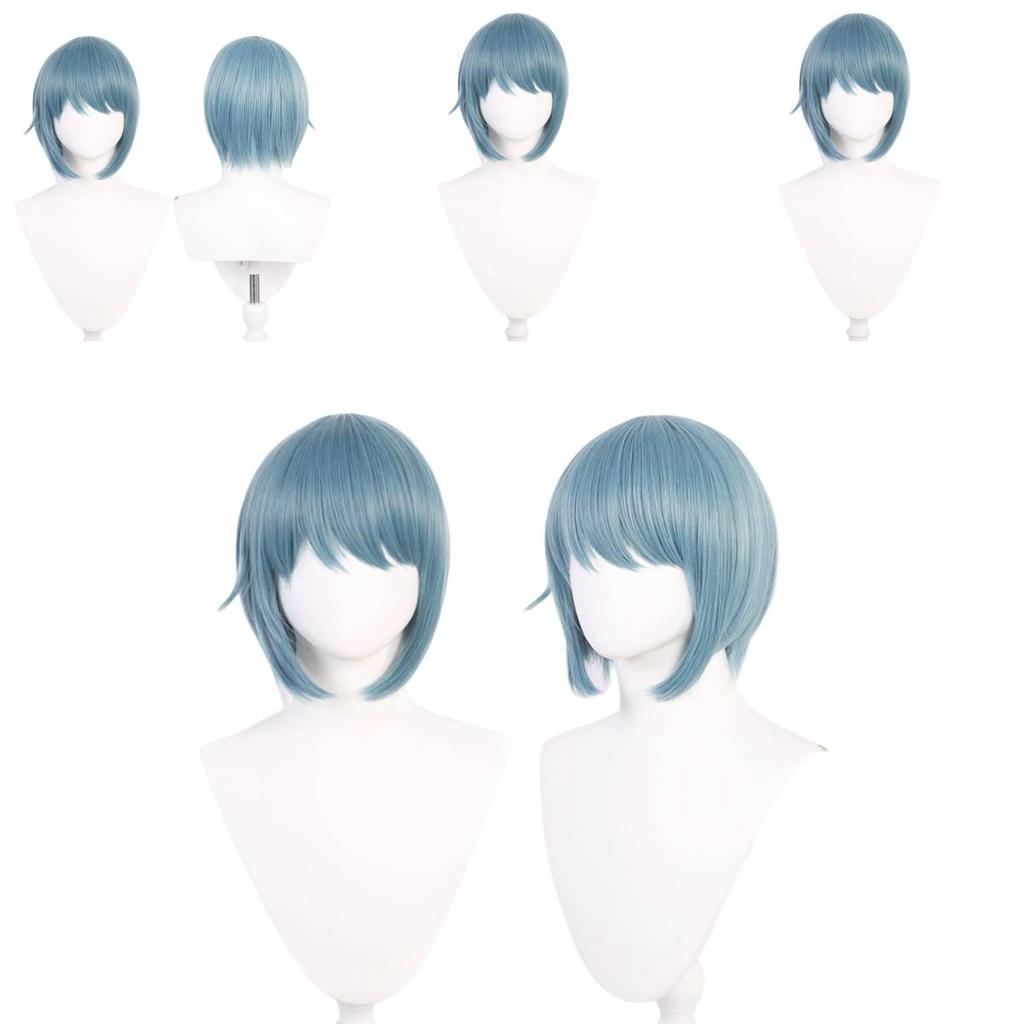 Puella Magi Madoka Magic Sayaka Miki Blue Cosplay Wig High Heat Resistant Fiber