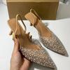Soleist Summer Women's High Heeled Sandals Transparent Pointed Toe Elegant Ladies Fashion Shoes Pearl Decoration Slingback Sandal