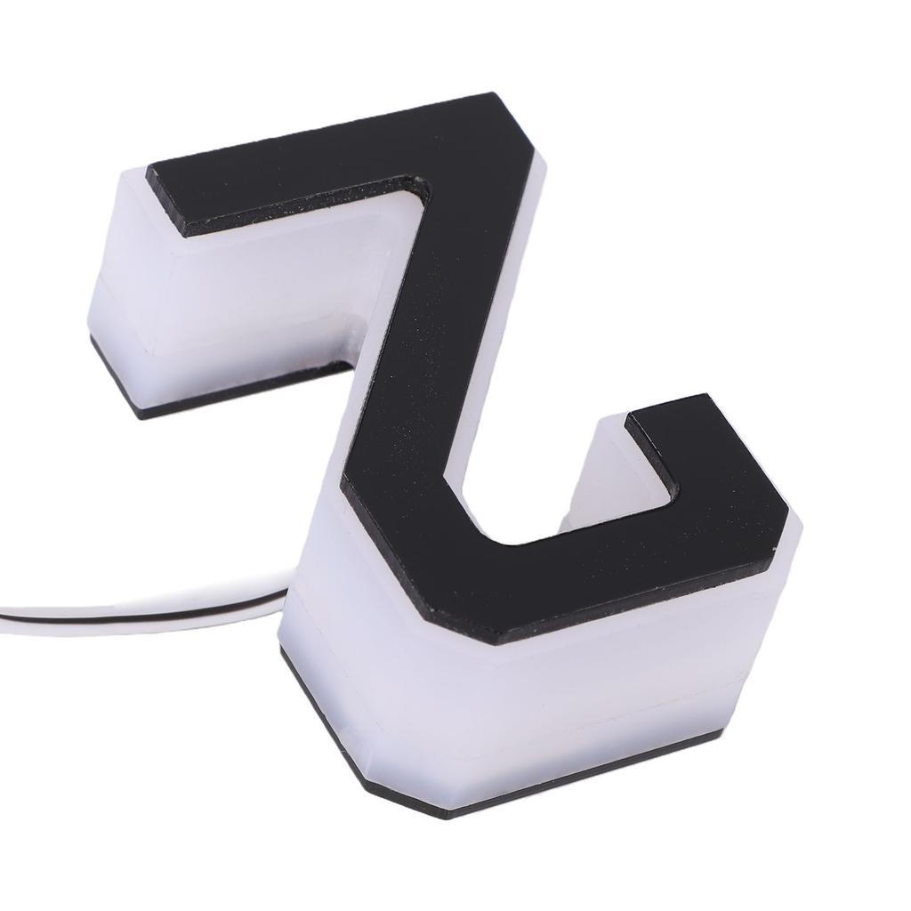LED House Number Outside Outdoor Water Proof Modern Lighted Plug In Type Address Sign for Residences Stores Black