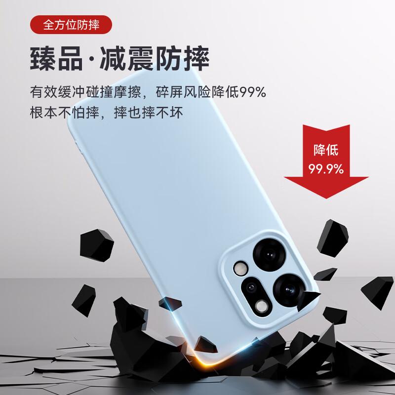 OPPO Reno14 Pro Phone Case, RenoOPPO Liquid Silicone Soft Case, Full Lens Protection, Shockproof, Simplen, Outer in Antique White