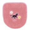 Senko Delivery Service Hana Sanpo Toilet Lid for Regular and Washing Featuring Jiji and the Ghibli 12767 Kiki's Cover, Pink, Toilets, Cat, Design,