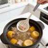 High Temperature Resistant Cooking Spoon Anti-Slip Handle Food Grade Silicone Non-Scratch Pot Protecting Spatula Soup Spoon Colander