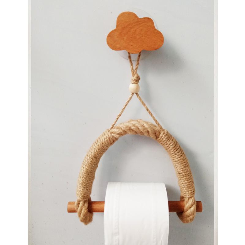 Handgeweven Punch-Free Hennep Touw Toiletpapierhouder Doos