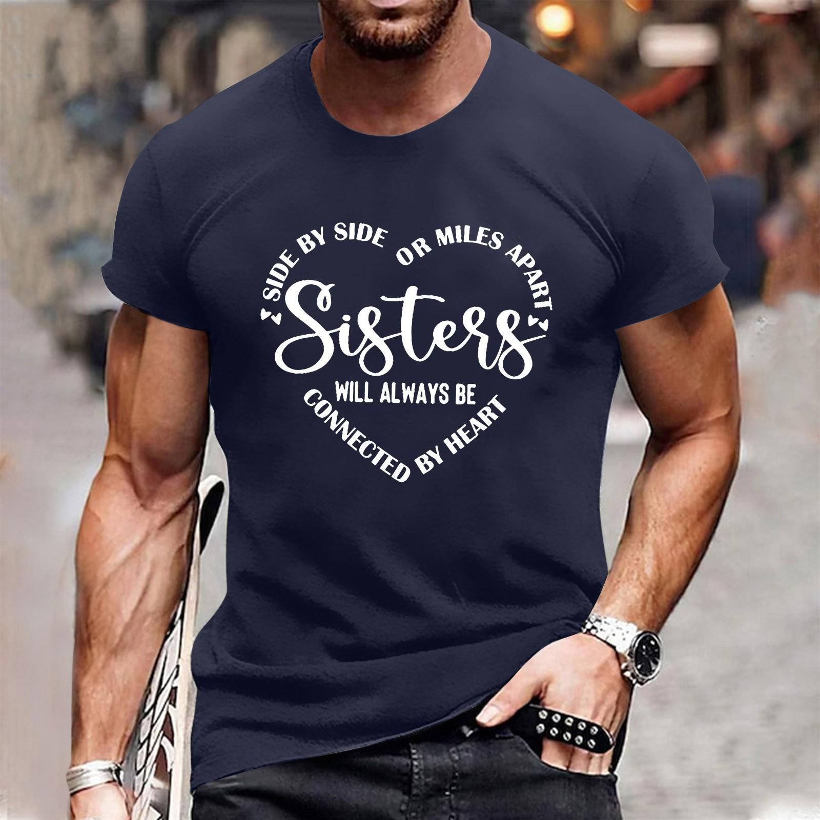 

Мужская модная футболка уличная повседневная одежда с коротким рукавом S тёмно-синий