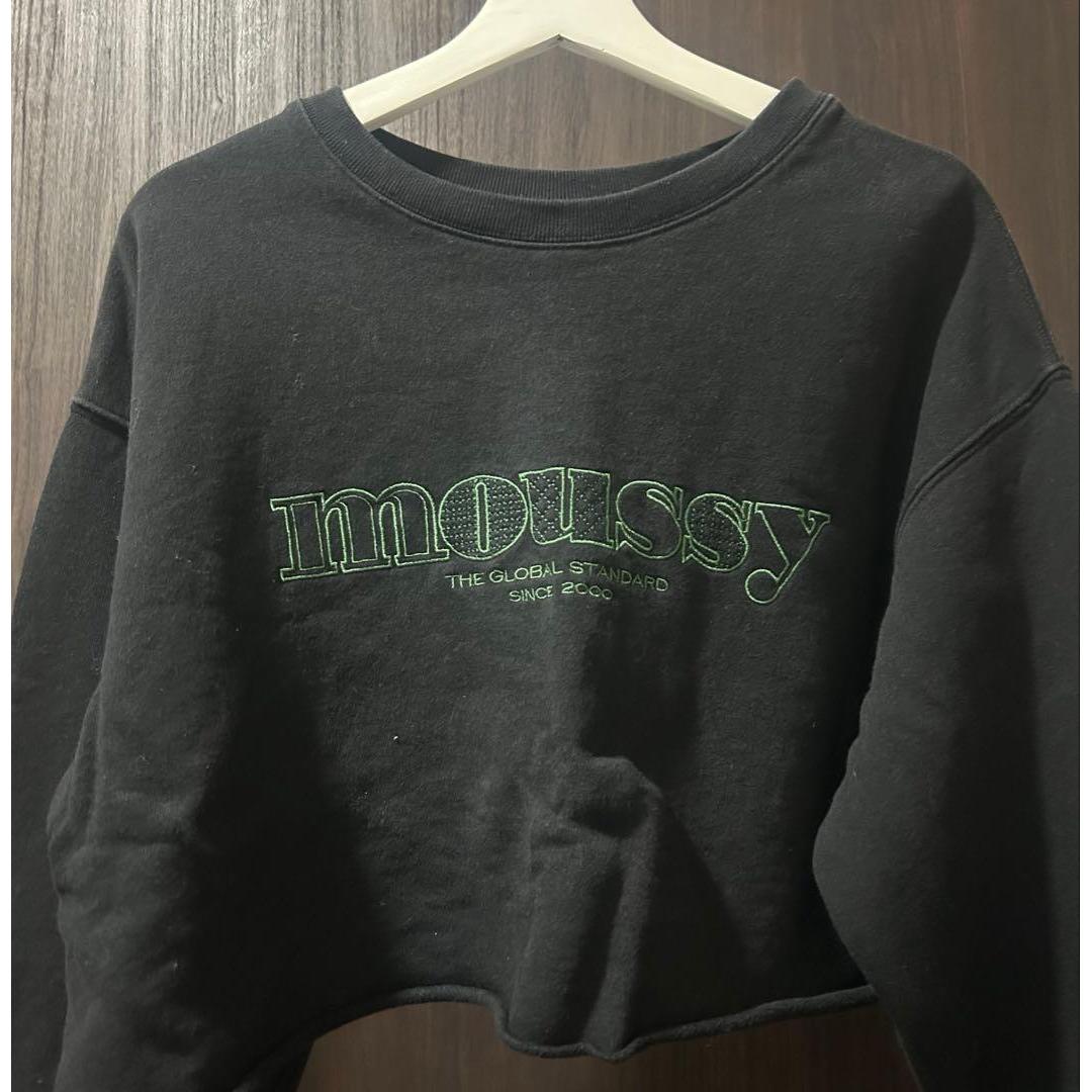 MOUSSY Cropped Sweatshirts Black F