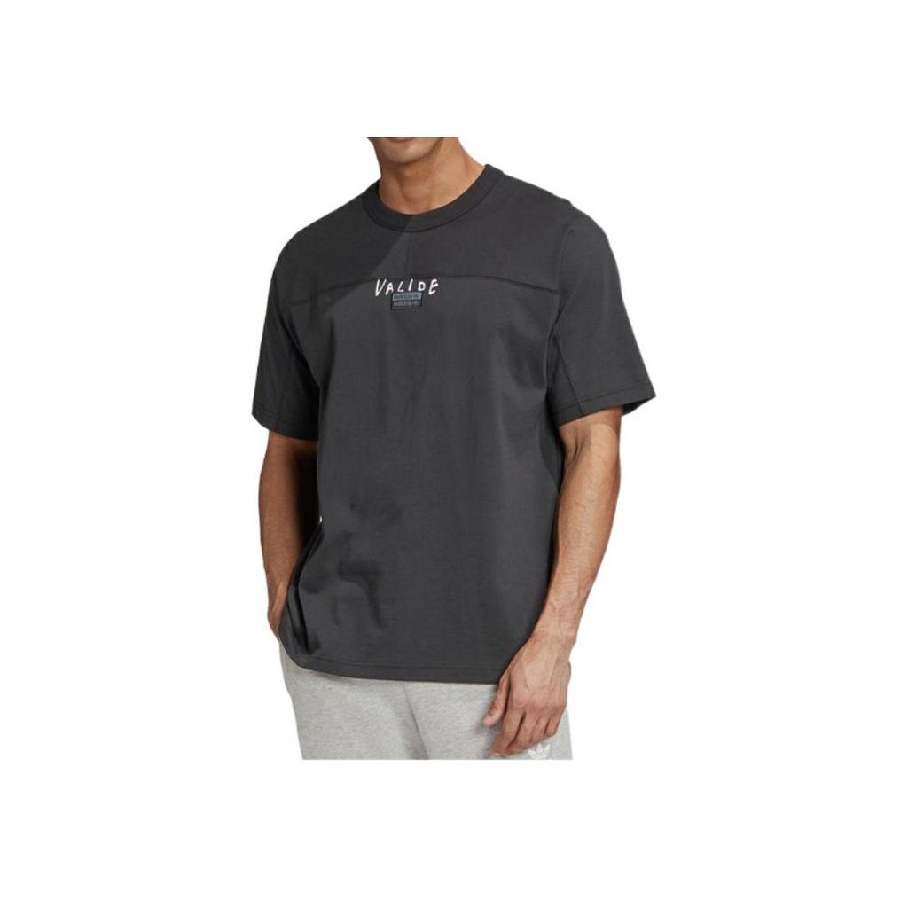 Adidas Originals Trefoil Graffiti Letter Print T-Shirt Men Tops Black GD9297