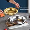 ZISIZ 22cm 304 Stainless Steel Snowflake Hammered Dry Pot