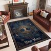 Witchcraft Theme Crystal Velvet Rug Personalized Custom Name Text Soft Floor Mat Home Decor