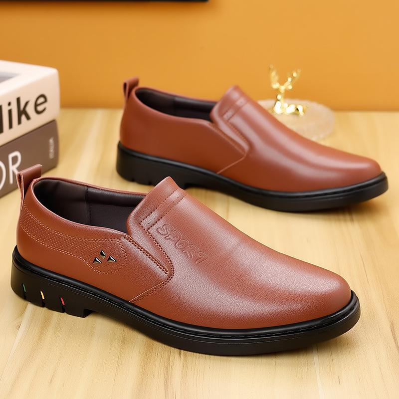 Large size new casual men's shoes British breathable men's business casual soft leather shoes foot casual leather shoes
