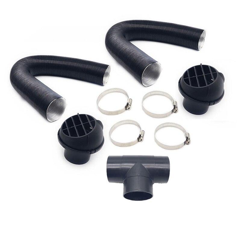 60/75/42mm Car Heater Replacement Kits Air Diesel Parking Heater Ducting Pipe Air Vent Outlet Hose Tube Connector w/Hose Clips