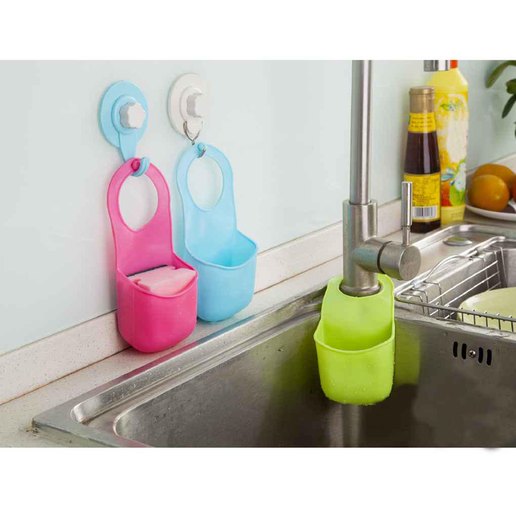 1Pcs Kitchen Sink Sponge Holder Bathroom Hanging Strainer Organizer Storage Rack 1Pcs Kitchen Sink Sponge Holder Bathroom Hanging Strainer Organizer Storage Rack