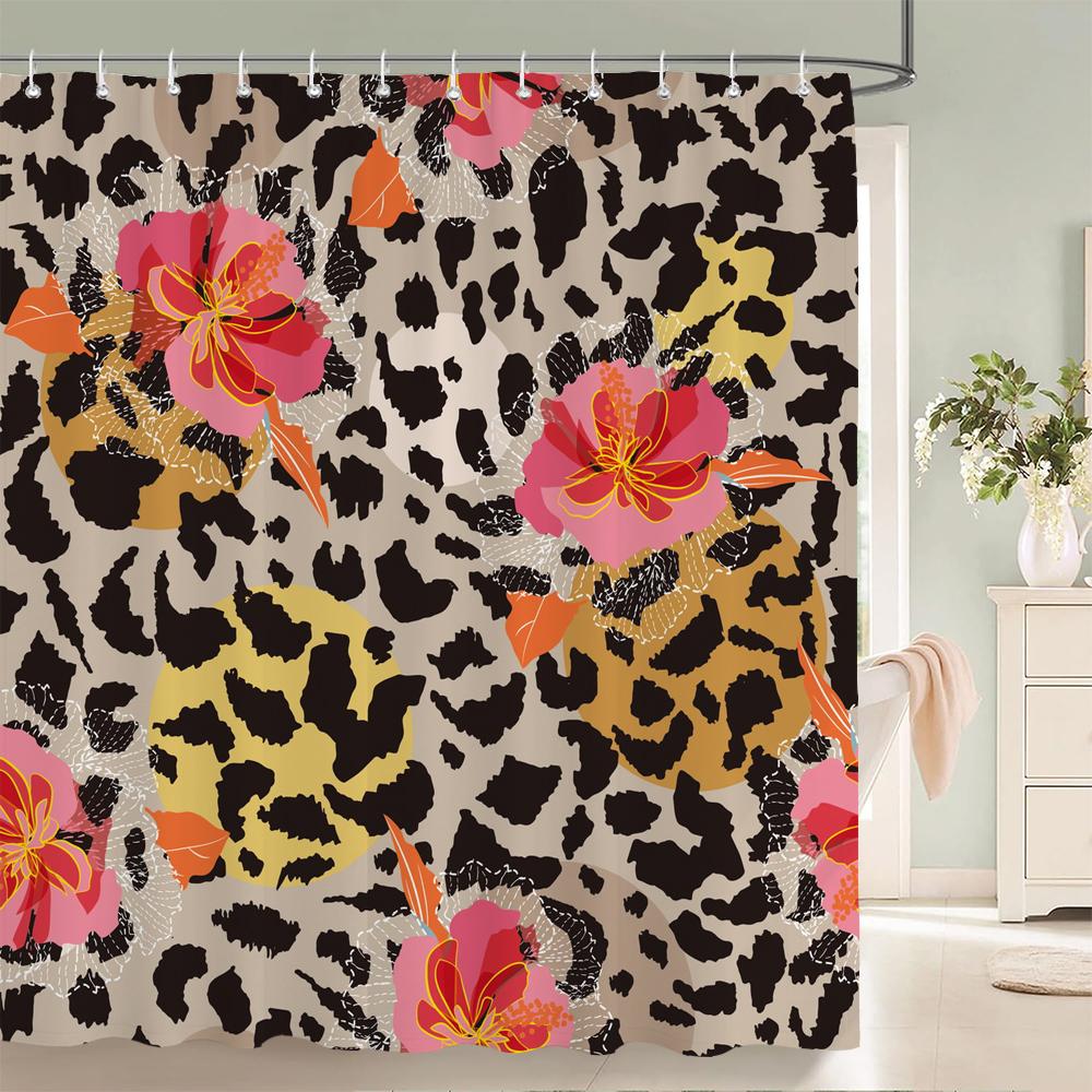 

Zebra Animal Shower Curtains With Hooks Waterproof 3D Bathroom Curtains Decoration 180*240Cm Printing Washable Bath Screen W60H190(CM)-1 Pcs