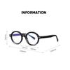 Women Men Anti Blue Rays Round Prescription Glasses For The Nearsighted Rivet Frame Student Myopes Lunettes 0 -0.5 -0.75 To -6.0