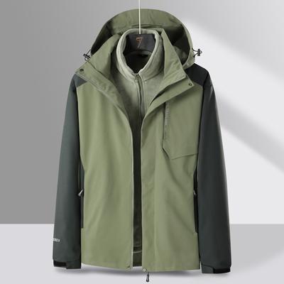 Jackets for Men and Women, Autumn and Winter Outdoor Three-in-one Detachable Windproof, Tibetan Mountaineering Clothing, Group Activities