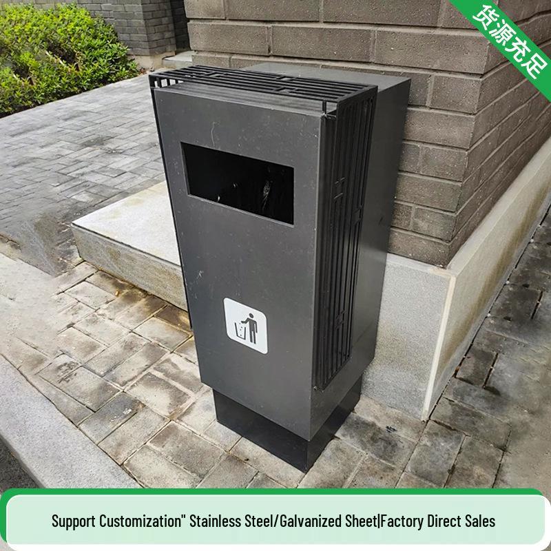 Stainless Steel Outdoor Trash Can for Parks and Commercial Areas