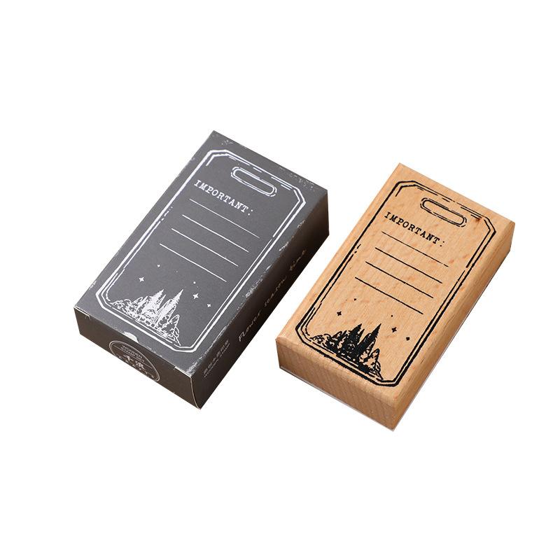 Huano Time Series Wooden Forest Secret Realm Stamps Fresh Literary Handbook DIY Decoration Material Stamps Assorted Stamp
