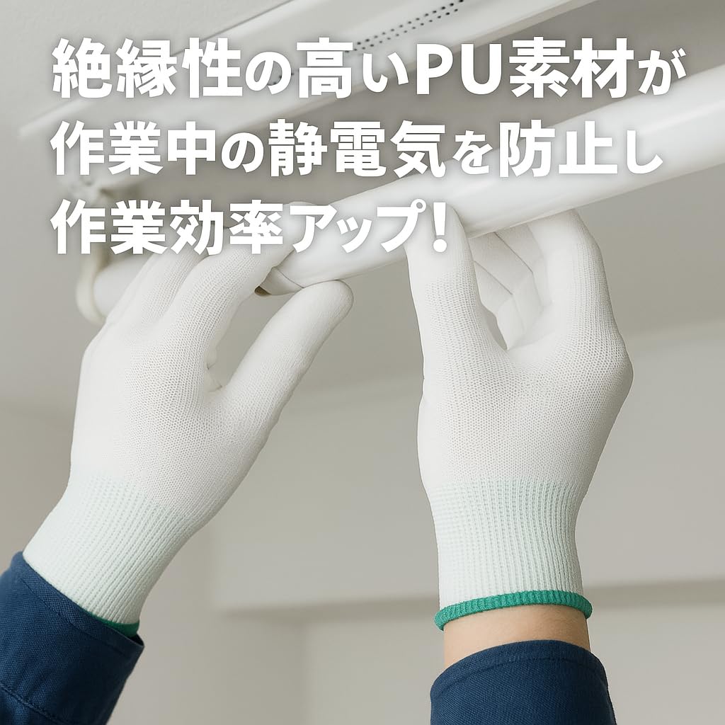 Work 20 40 PU Coated L Urethane Backless Precision Line [E&K726] Gloves, Pairs, Count, Fingertips, Size, Gloves, Work, Non-slip, Work, Anti-static