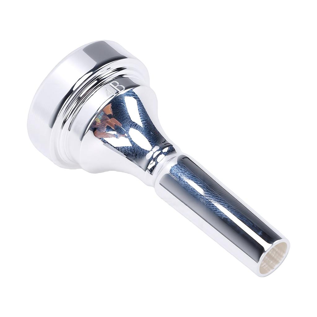 Cornet Mouthpiece Silver Plated Brass Instrument Accessory for Beginner Blowing Adult Practice