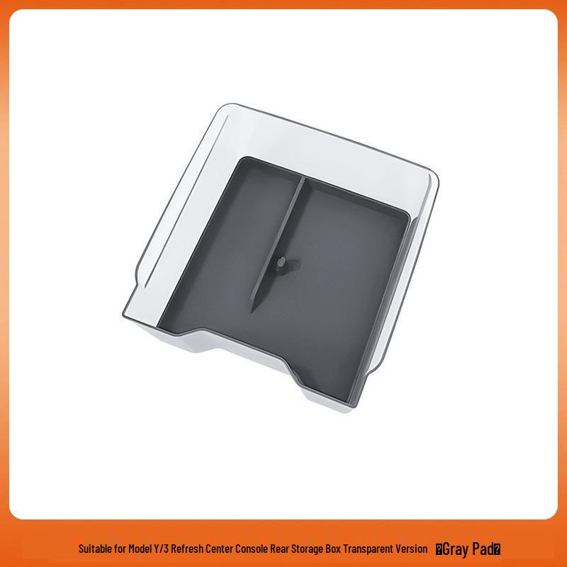 Tesla Model Y/3 Center Console Ice Crystal Silicone Storage Box (Double-Layer, Refresh Version)