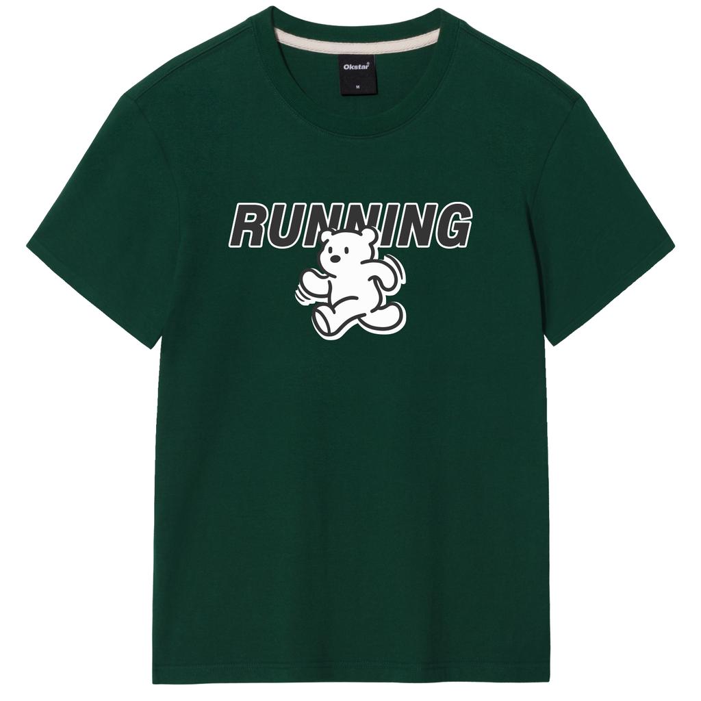 OKSTAR Running Teddy Bear Short Sleeve T-Shirt (Type A)