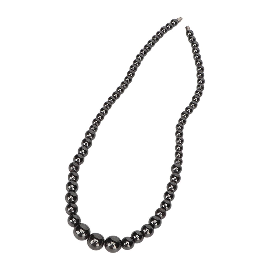 Terahertz Beaded Necklace Men Women Fashionable Purify Fatigue Relief Energy Stone Necklace for Work