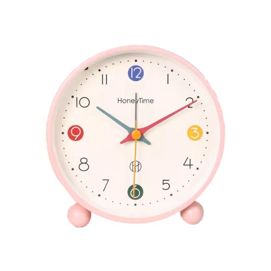 

Analog Alarm Clock with Night Light Non-Ticking Silent Battery Operated Bedroom Desktop Digital Quartz Clock Children Students Birthday Gift