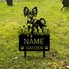 Custom Russian Toy Dog Metal Memorial Garden Stake Personalized Grave Marker Name Sign Remembrance Gift