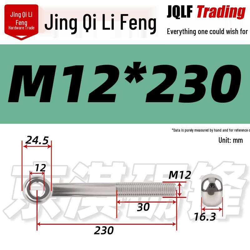 Stainless Steel GB798 Eye Bolt, Full Series M5-M16