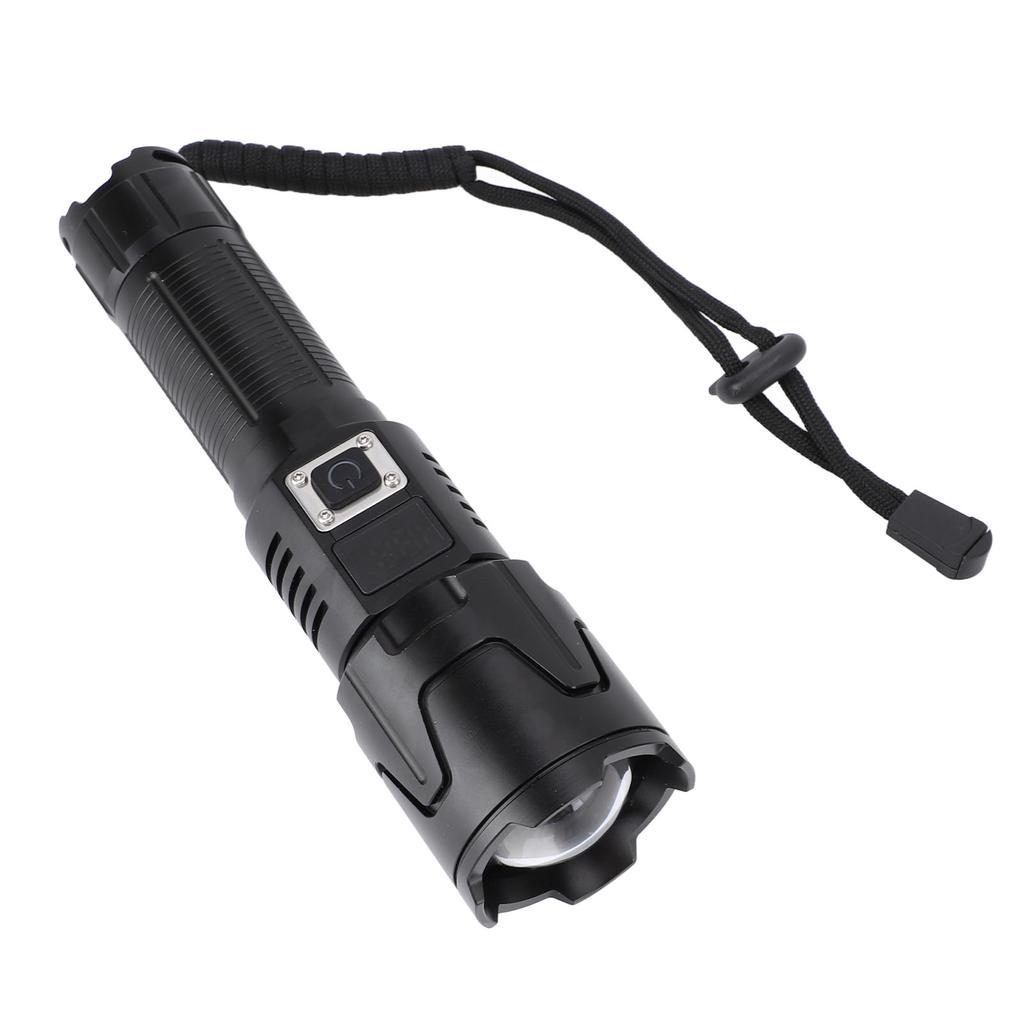 Super Bright Flashlight 3 Modes Zoomable IPX4 Waterproof Rechargeable LED Handheld Flashlight with L