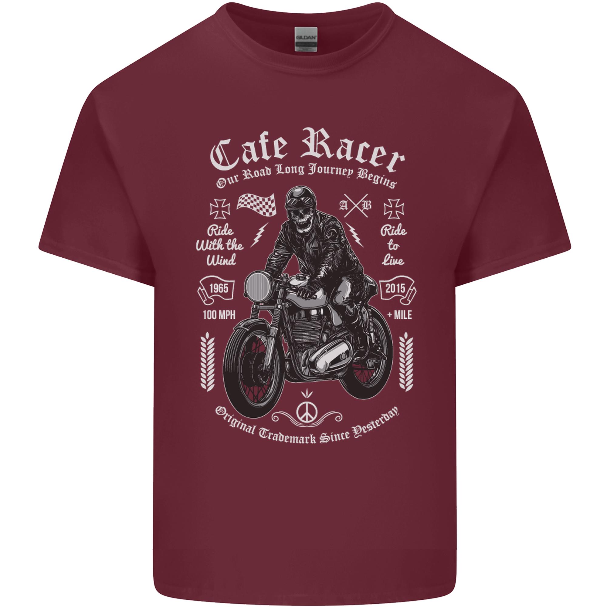 Cafe Racer Motorcycle Motorbike Biker Unisexs Light Cotton TShirt S