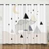 Curtains European And American Cartoon Animals Bear Deer Digital Printing Blackout Curtain Bedroom Punching