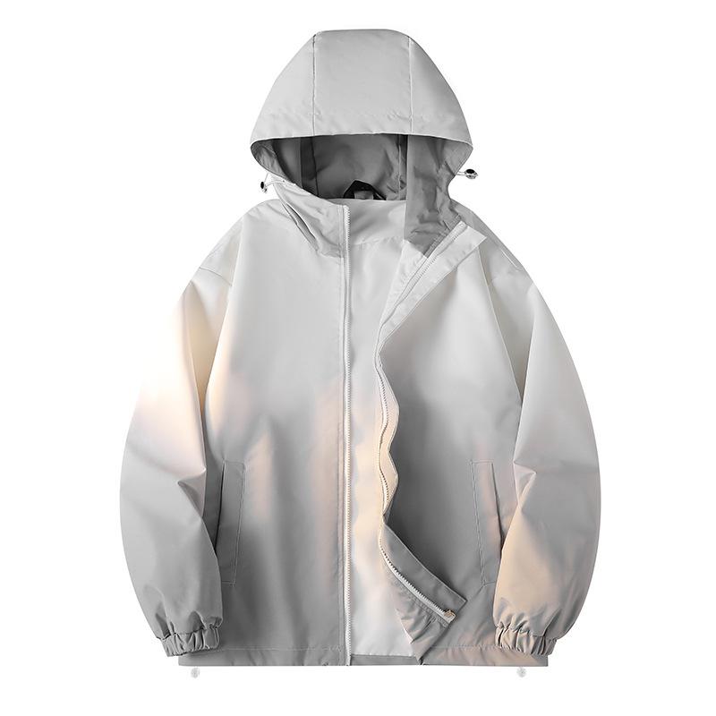 New Spring American Retro Gradient Loose Hooded Casual Jacket Men's Fashionable Jacket