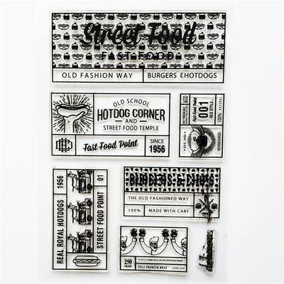 1pc Retro Stamp Transparent Silicone Seal Aircraft Tower Building Clear Stamps Office Supplies Stamps DIY Student Stationery