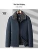 Woodpecker Men's Fleece-Lined Winter Jacket: Thick, Cotton-Padded, Cold-Proof Coat for Middle-Aged and Elderly.