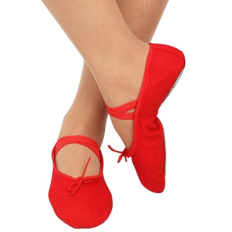 Canvas Slippers Pointe Dance Gymnastics Child Girl Ballet Dance Shoes