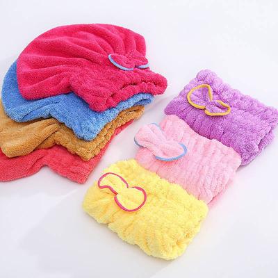 Mikrofaser Schnell Haar Trocknen Bad Spa Bowknot Wrap Handtuch Hut Kappe Bad Badezimmer