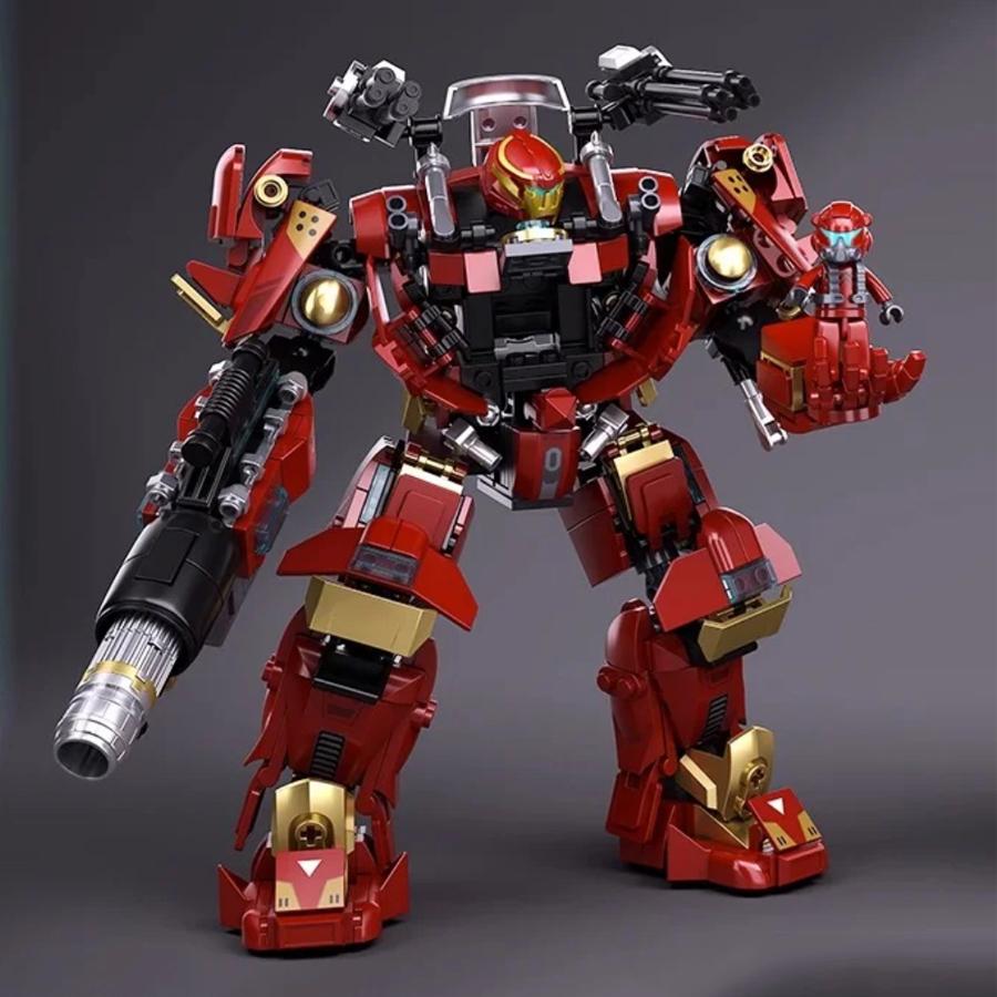 Non-Toxic Cool Mech Model Soldier Assembly Building Block Set Robot Model Samurai Action Figure Children Toy Bithday Gifts Trend Decorations