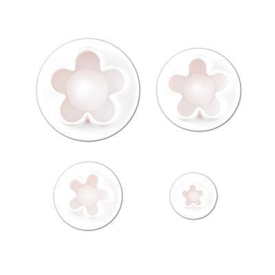 4 Stück Blume Kuchen Plastikform Entformen Backform Schokolade Antihaft Hochzeit Fondant Kerze Seife DIY Form