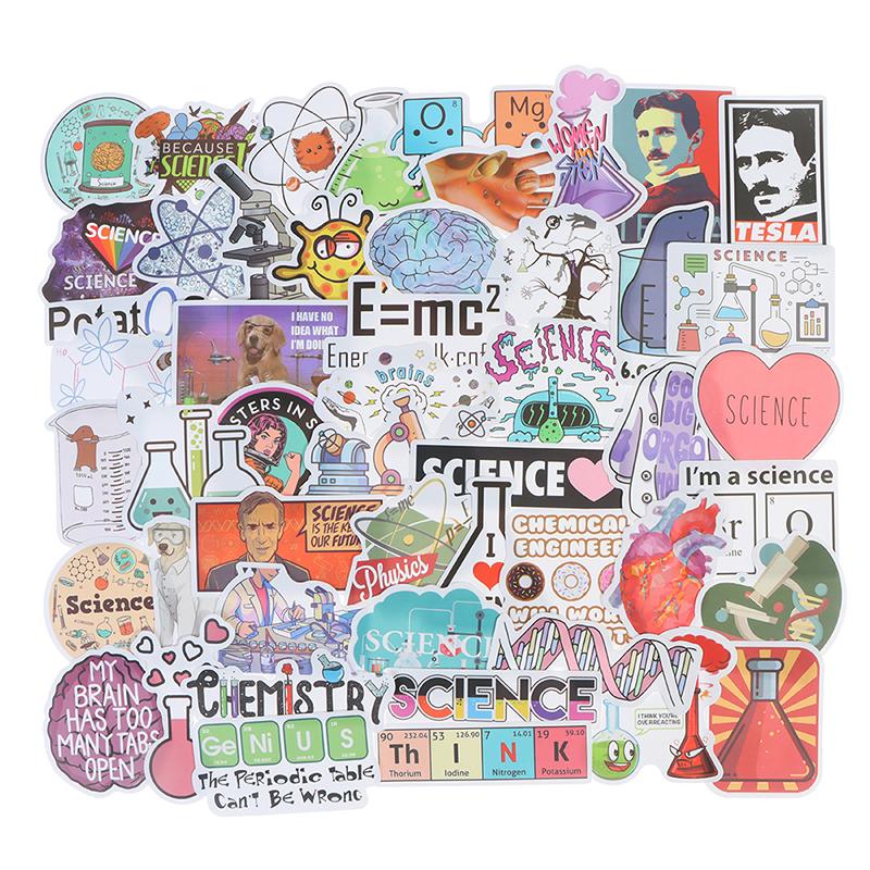100 ks nálepka Science Chemistry Laboratory pro kufr na notebook na skateboard
