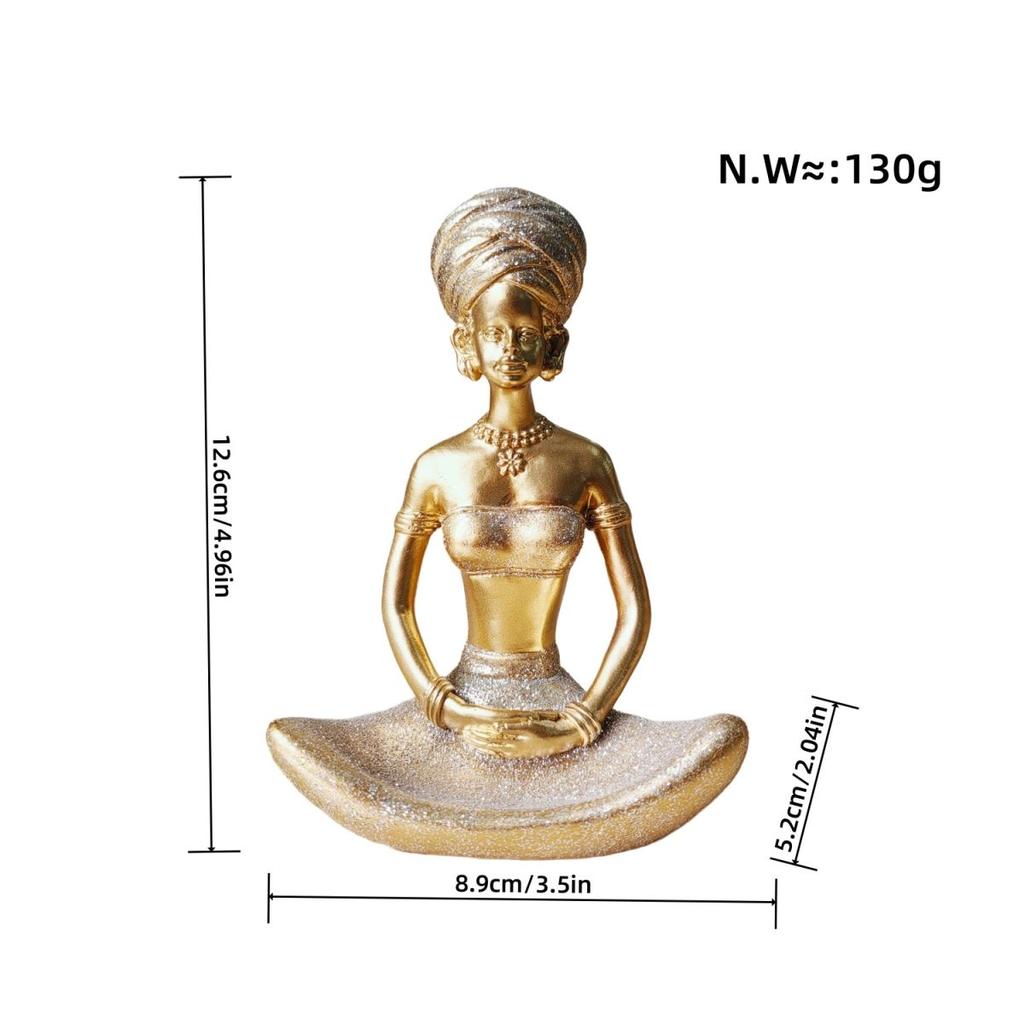 Creative Resin Yoga Ornament Exquisite Character Sculptures Handicrafts Living Room Office Bookshelf Yoga Ornament Female Statue
