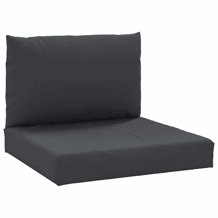 VidaXL Set of 2 Pallet Cushions, Waterproof Seat Pad, Garden Cushion, Outdoor Decoration Terrace, Black 361761