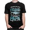 Custom Male Fishing Papa T Shirt Short Sleeves Cotton Tshirt Tshirt Casual Dad Fathers Gift Tees Slim Fit Clothing
