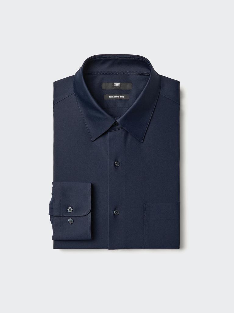 Uniqlo Super Non Iron Jersey Shirt Regular Collar