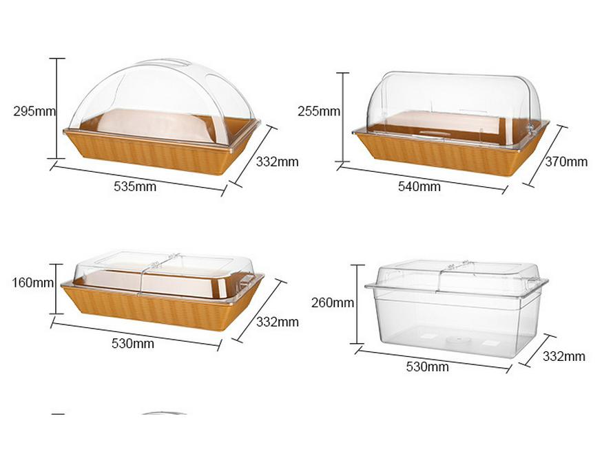 Large Transparent Food-Grade Plastic Tasting Plate with Lid